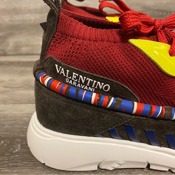 Valentino  Garavani | Mov Toe Moced Media Sneakers Russo Red Size 38 - Picture 2 of 11